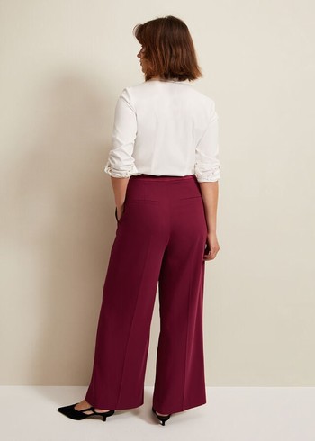 Phase Eight Elandra Tux Trousers Burgundy Canada | TLNYOK-617